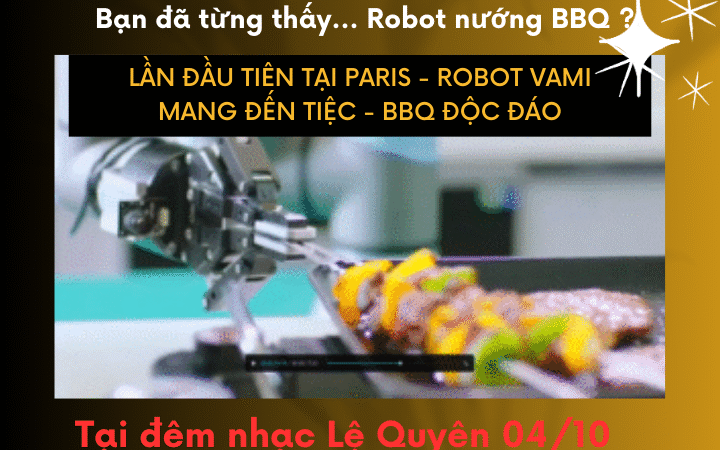 Robot Vami đã chính thức ra mắt kiều bào tại châu Âu trong đêm nhạc hoành tráng ” Bonjour Paris “